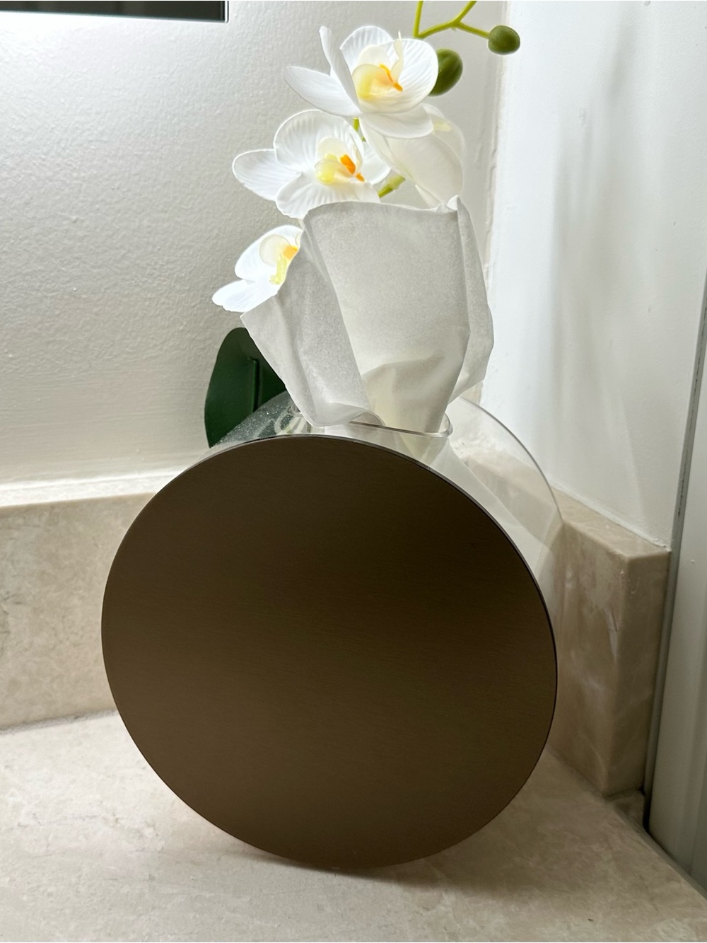 Round Brown Decorative Tissue Holder